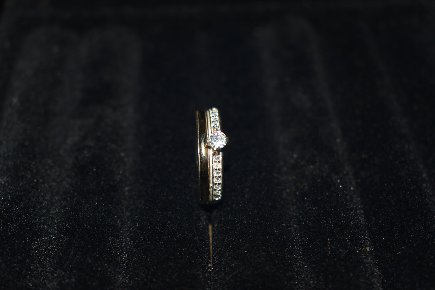 Anillo Solitario Baño en Oro S71