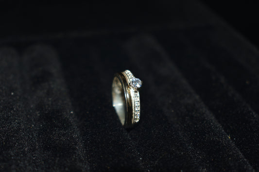 Anillo Solitario Baño en Oro S71