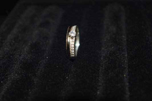 Anillo Solitario Baño en Oro S71