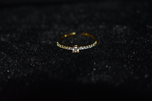 Anillo Gema Cristal Ajustable