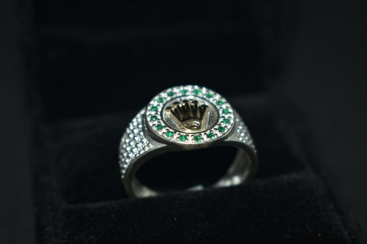 Anillo Rolex Circones Verdes