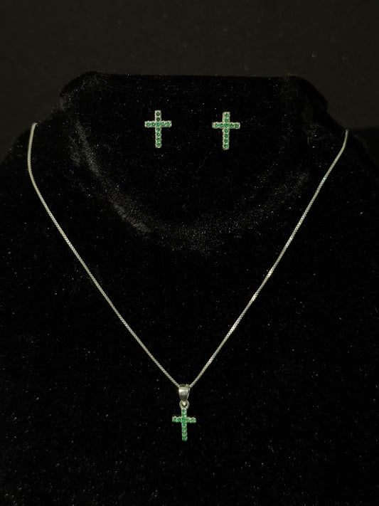 Conjunto Cruz Circón Verde